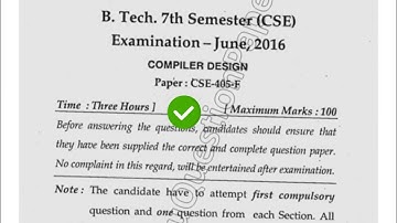 2016 Mdu BTech CSE 7th Compiler Design Sem Neural Networks Question Paper #MduQuestionPaper