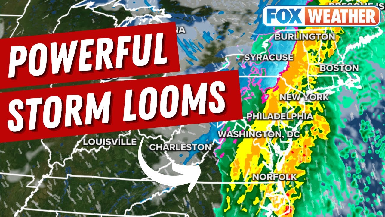 Powerful East Coast Storm Prompts Flood Watches From VA To ME - YouTube
