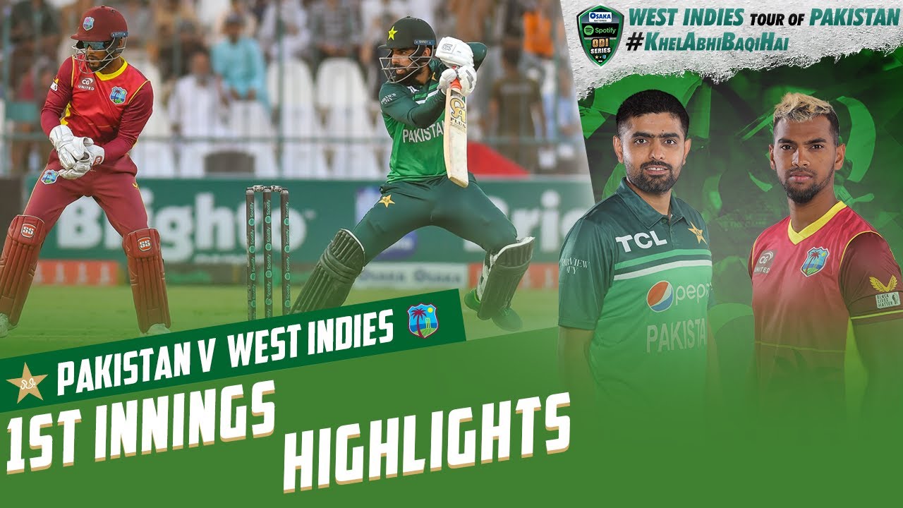 1st Innings Highlights Pakistan vs West Indies 3rd ODI 2022 PCB MO2T