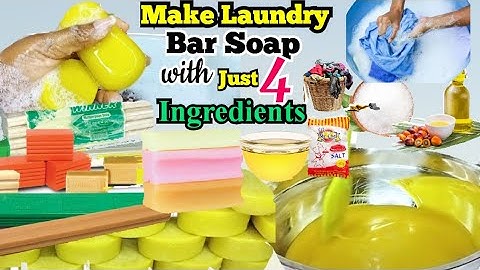 How To Make Quality High Foaming  Laundry Bar Soap For Commercial Purposes With Just 4 Ingredients..