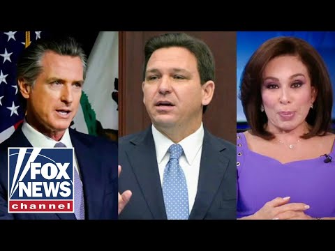 Judge Jeanine: Gavin Newsom leaves 'dumpster fire of a state' to attack DeSantis