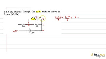Find the current through the `10(Omega)`resistor shown in figure.