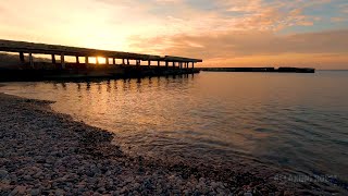 Beautiful sunset over the calm sea for relaxation and rest