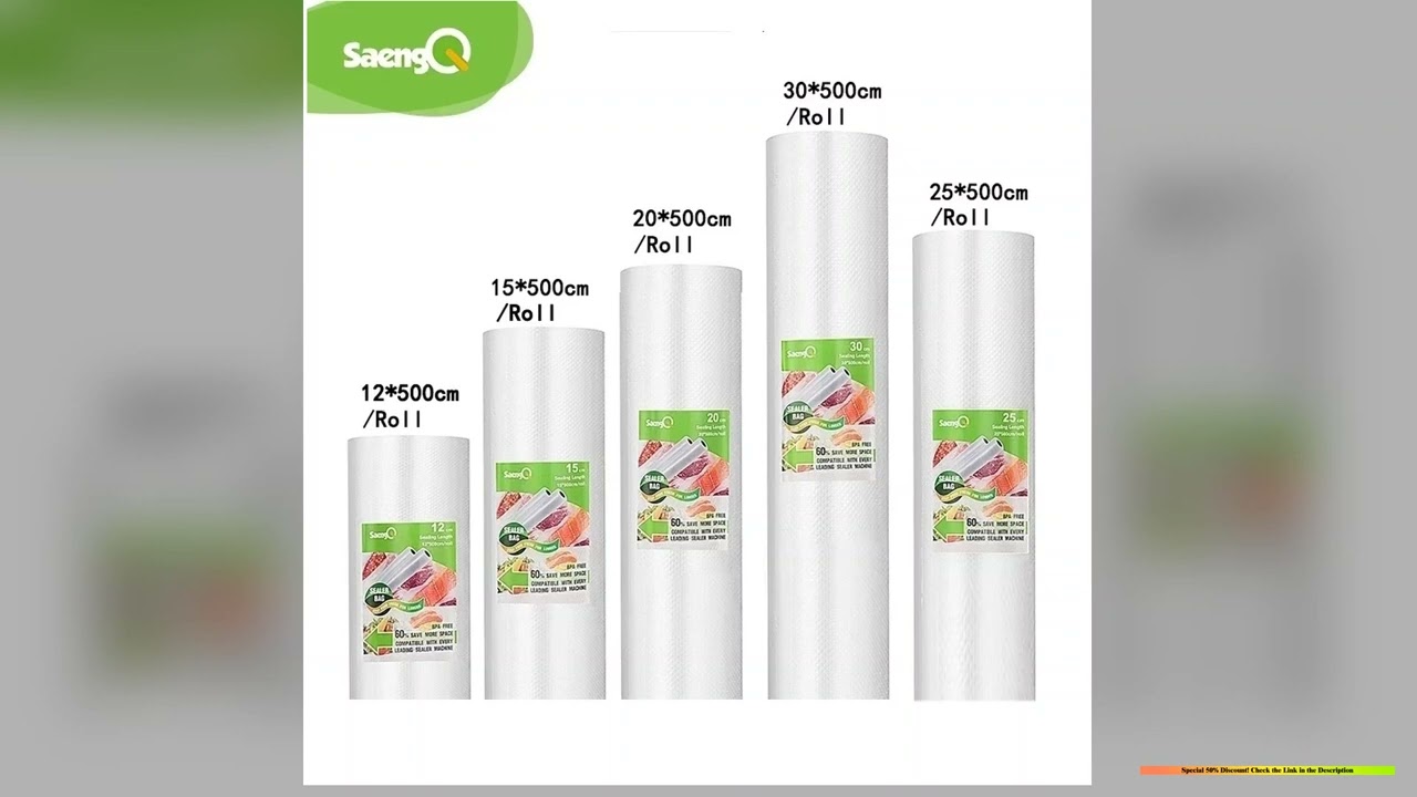 saengQ vacuum bags for food Vacuum Sealer Food Fresh Long Keeping 1215202530cm500cm RollsLot bags