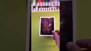 Easy way to paint a pink sky / acrylic painting ideas for beginners ✨️
