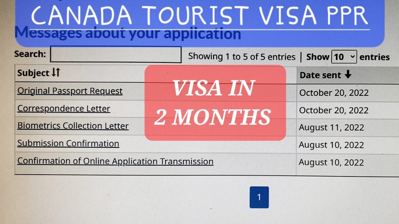 canada tourist visa after biometrics