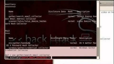 Collecting Emails With Backtrack 5