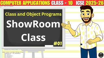 ShowRoom Class Java Program | Class and Object Programs |ICSE Class 10 Computer Applications