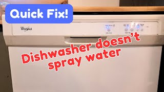 EASY FIX - Whirlpool Portable Dishwasher that Doesn't Wash Dishes