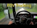 Trucker POV driving - Rainstorm, country road to jordbro, Scania p450 & Trailer