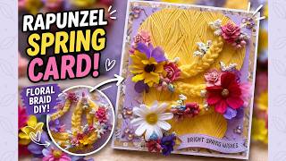 Rapunzel-Inspired Card 🌼 Braided Hair + Floral Spring Design DIY screenshot 4