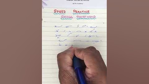 @ruth.shorthand - Write with me - Speed Practice Lesson - Gregg Shorthand