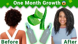 Aloe Vera For Hair Growth BEFORE AND AFTER RESULTS😱 | 30 Days of ALOE VERA ON MY 4C HAIR. WOW!