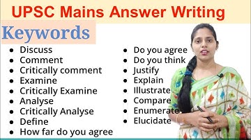 UPSC Mains Answer Writing Keywords #UPSC #IAS # IPS