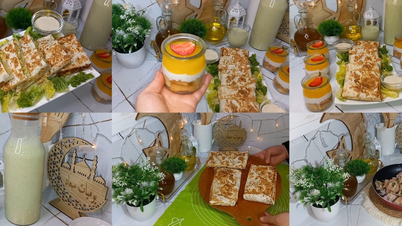 فطور 14 رمضان🌙 مكنش عندي الوقت ف ساعة وحدا وجت لفطور تحلية بلمون سهلة وسريعة وطاكوس ولعصير حتا هو  😋