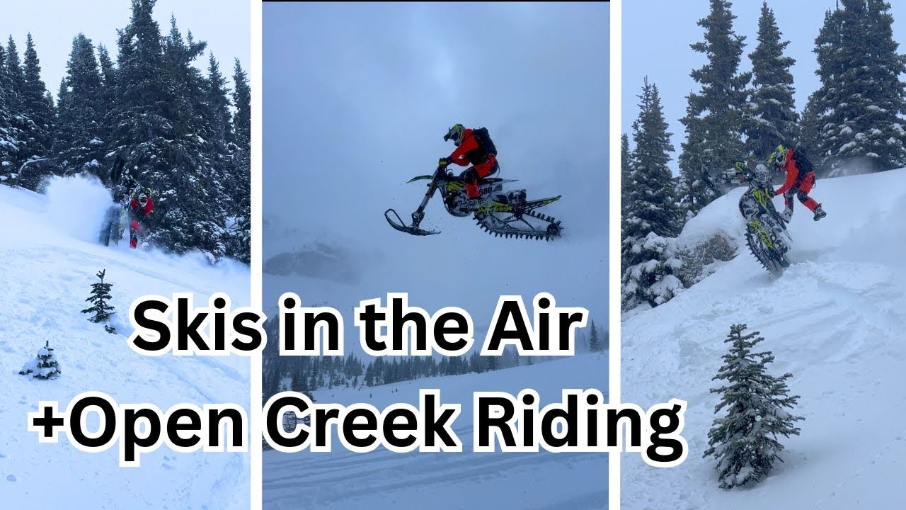 Катание по открытым ручьям и катание на лыжах в воздухе