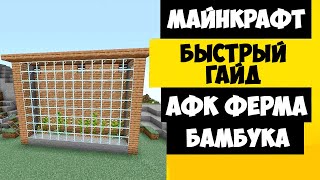 Ферма Бамбука Майнкрафт | Бесконечное Топливо В Майнкрафте