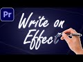 Write on effect tutorial in premiere pro  handwriting text effect