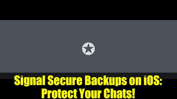 Signal Secure Backups on iOS: Protect Your Chats!