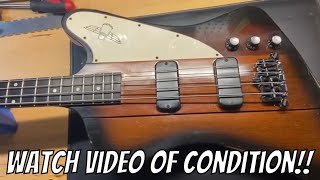 1997 Gibson Thunderbird IV Bass Guitar Tobacco Sunburst - YouTube