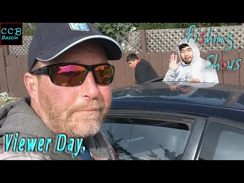 happy fishing day Winter bass fishing with a viewer, PINTO LAKE. CCB Fishing Shows.