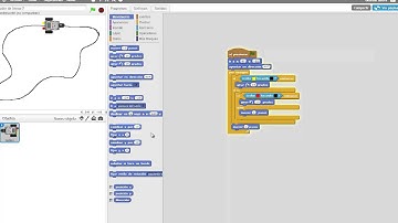 Simulación seguidor de lineas con Scratch