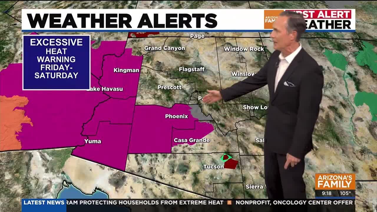 Possible light showers in Phoenix area Friday morning, then the heat ...