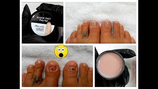 Best Polygel For My Fake Toe Nails / Skin Color Polygel / No Toe Nails I Make Some !