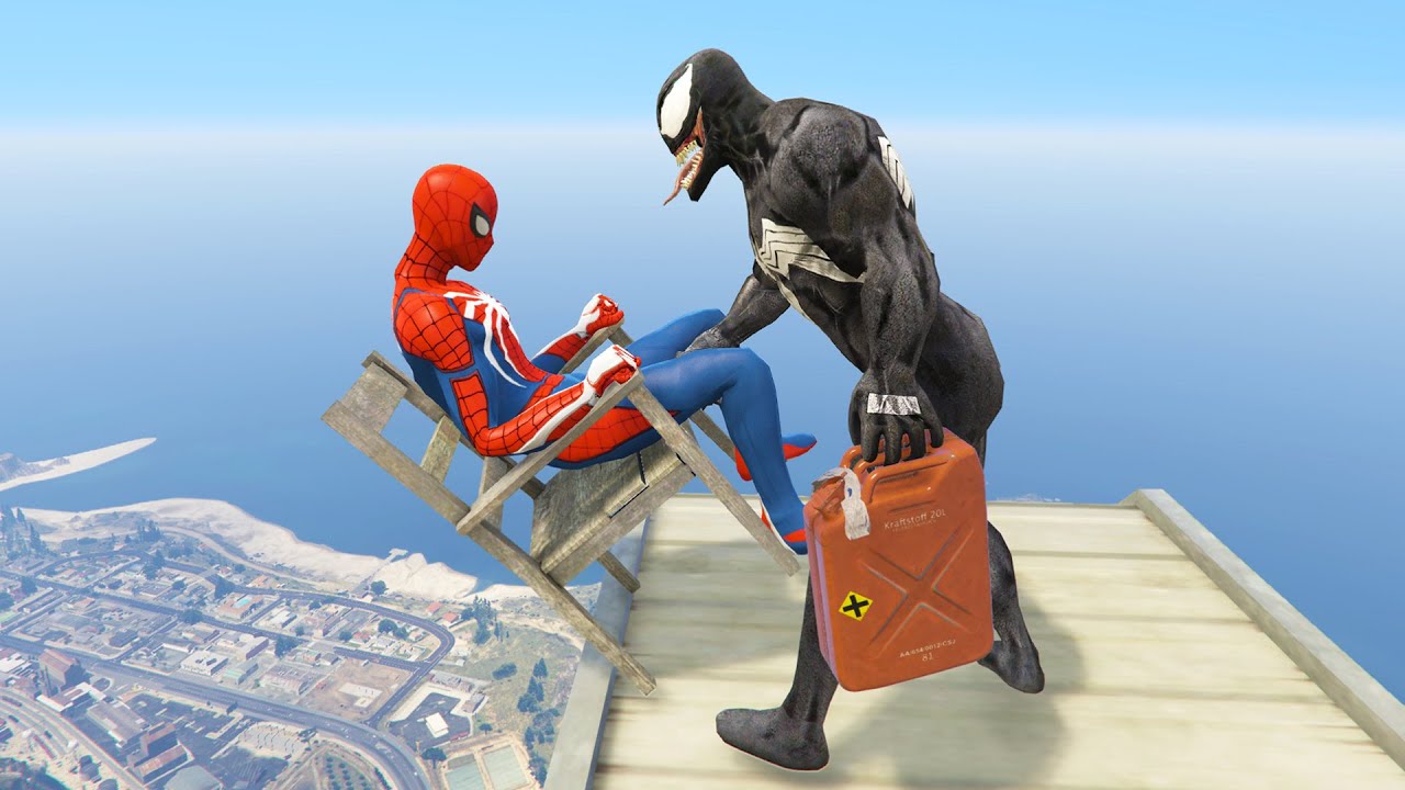 Team Spider-Man vs Venom | GTA 5 Crazy ANIMATION
