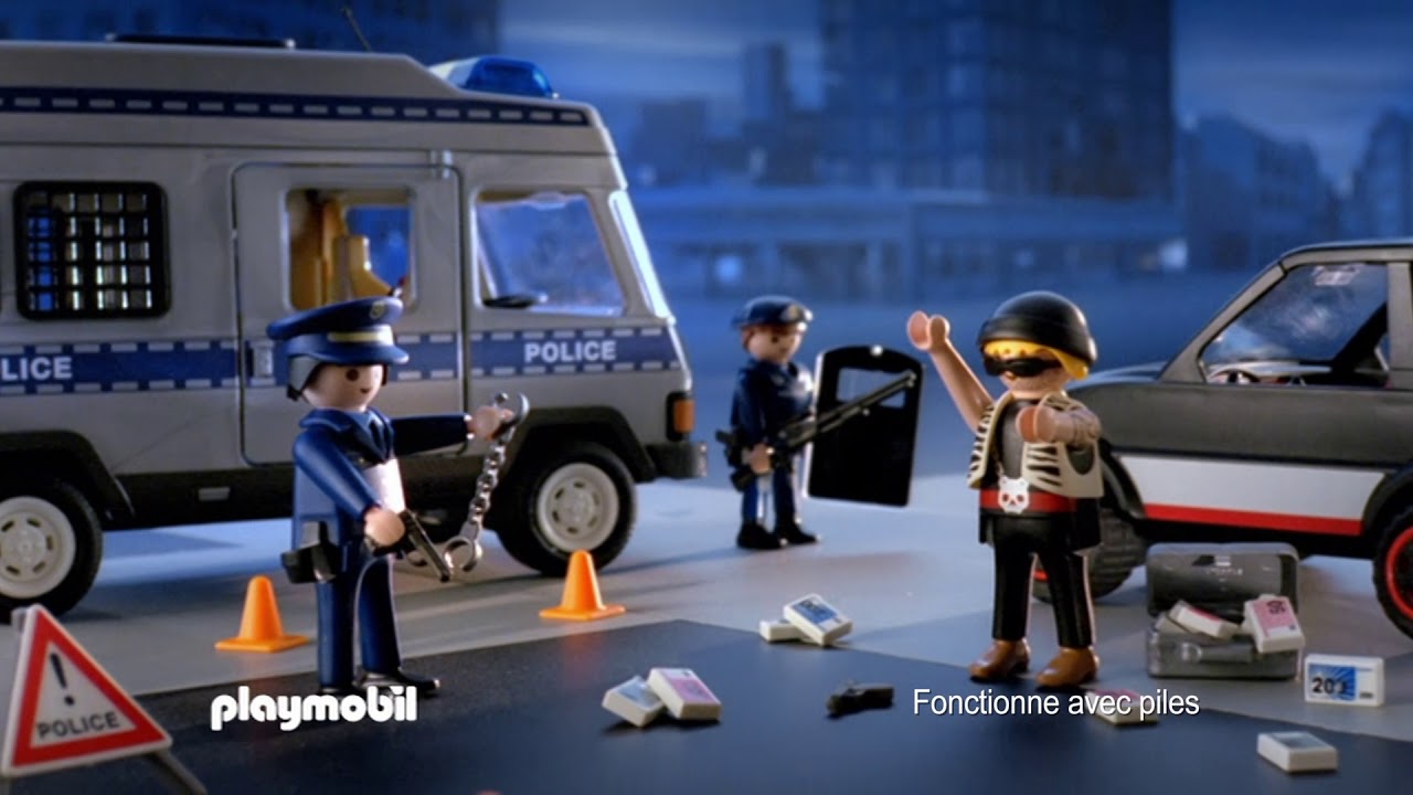 PLAYMOBIL – Le fourgon de police et bandit 