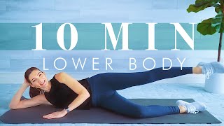 10 minute Lower Body Workout // Floor Exercises for Legs & Glutes