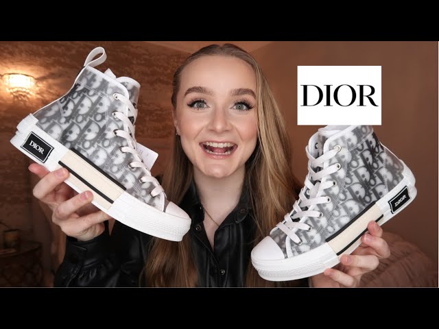 B23 High-Top Sneaker White and Black Dior Oblique Canvas