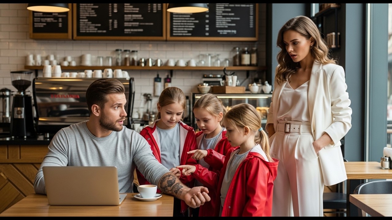Siedziałem sam w kawiarni, popijając stygnącą kawę, gdy trzy identyczne dziewczynki w czerwonych kurtkach zatrzymały się przy moim stoliku. Najstarsza spojrzała na mój tatuaż i oznajmiła z powagą:...
