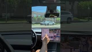 FSD gets itself out of an awkward situation! #tesla #modely #selfdriving #fsd