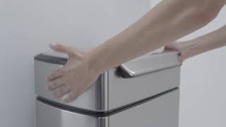 simplehuman Rectangular Steel Bin with Touch Bar Opening