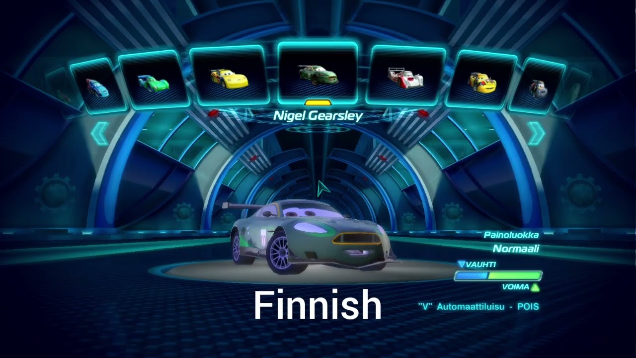 Cars 2 Nigel Gearsley's select vioce lines multilanguage