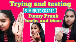 Testing viral funny prank hacks and ideas by 5 min craft💡 || suruthi's fun corner