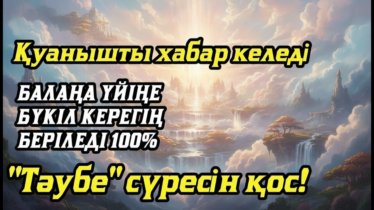 Алладан өзіңе балаңа керегіңді сұра бәрін беріп 100% қуанышты хабар келеді 2)