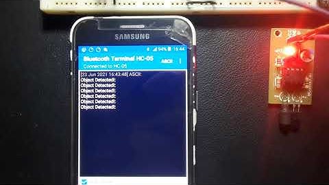 ATmega328p, HC-05 bluetooth module and IR sensor