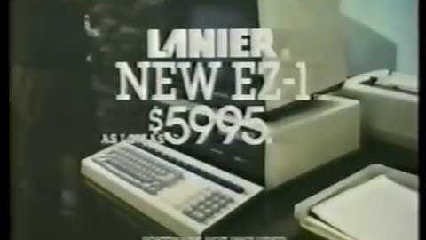 Lanier EZ 1 word processor 1981 commercial