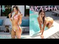 Bikini Model Akasha Takes a Dip in the Pool