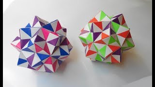 картинка: Кусудама шахматная оригами, Kusudama chess origami