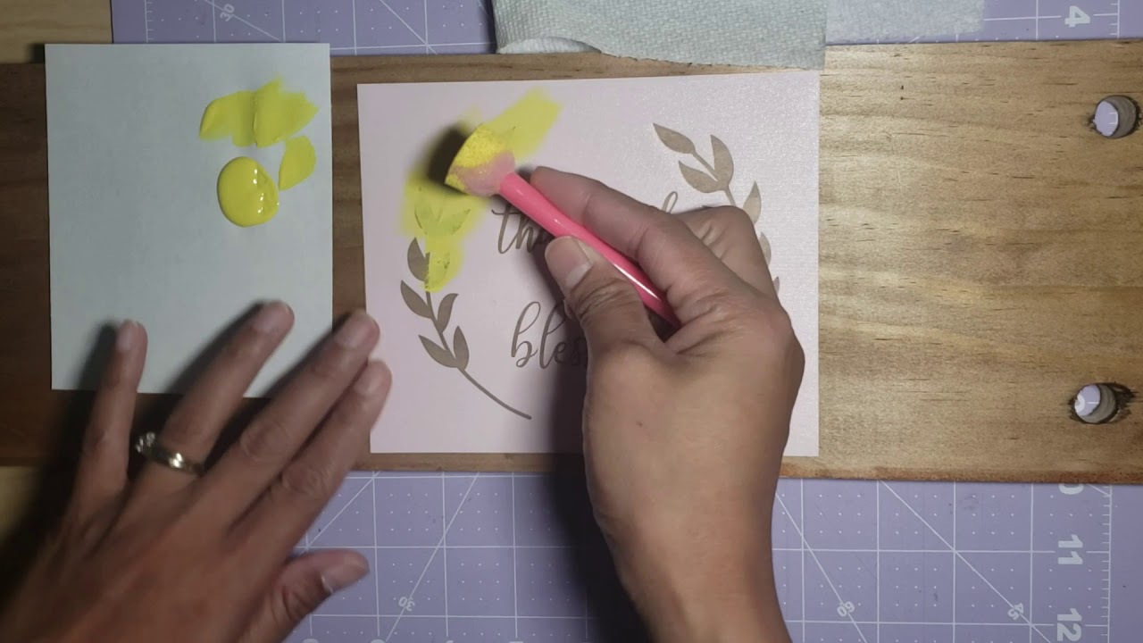 Applying Stencil With Acrylic Paint YouTube Applying Stencil With Acrylic Paint YouTube