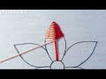 New Hand Embroidery Double Color Needle Work Flower Making Step By Step Flower Embroidery Tutorial