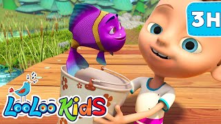 Once I Caught a Fish Alive 3Hour Compilation | LooLoo Kids NonStop Children's Songs