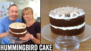 A hummingbird cake is amazing! think moist banana bread turned up to
eleven with pineapple pieces, spices, pecan chunks and cream cheese
frosting. we had nev...