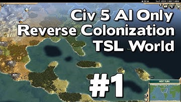 Civ 5: Reverse Colonization AI Only Battle (Americas and Oceania Civs) #1