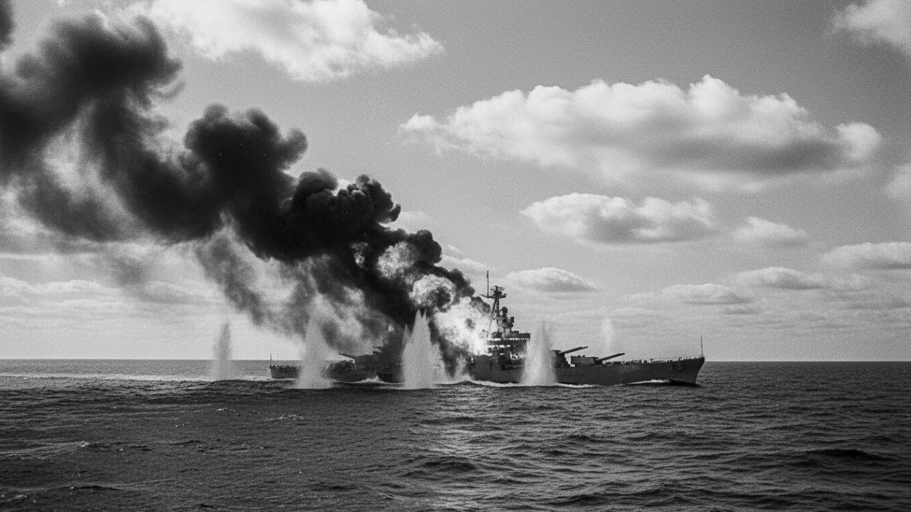 Czterech marynarzy na małej łódce niespodziewanie pokonało japoński pancernik Yamato.