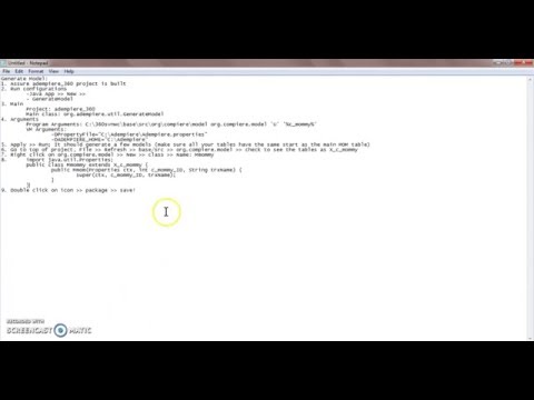 7. Generating a Model in Eclipse || Adempiere