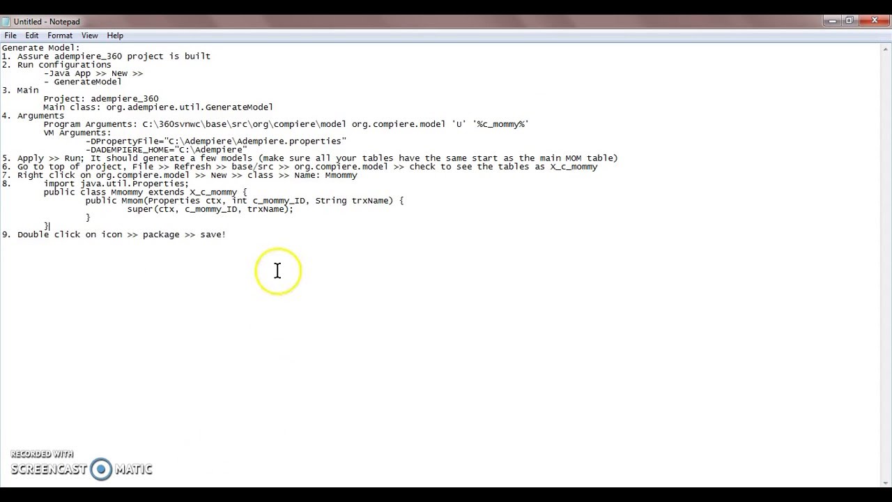 7. Generating a Model in Eclipse || Adempiere - YouTube